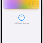 A credit card in Wallet is ready to make a contactless payment.