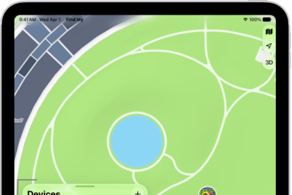 The Find My screen open to the Devices list. The devices listed include Danny's iPad, Danny's iPhone, Danny's Apple Watch, and Danny's AirPods Pro. Their locations are shown on a map near Santa Cruz.