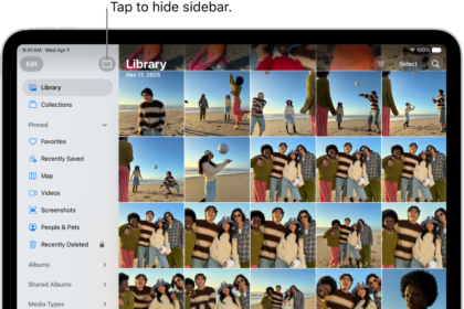 The Photos app is open and the Library tab is selected in the sidebar.