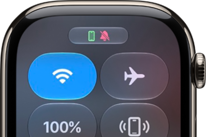 Control Center with the Silent Mode button selected.