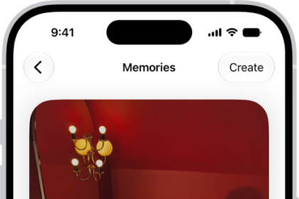 The Photos app is open to the Memories collection.