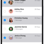 Recovering all messages deleted within two conversations.