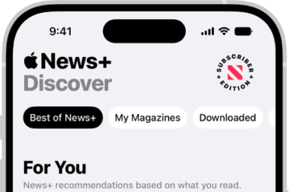 A magazine story from Apple News+. In the tabs across the bottom, News+ is selected.