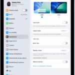 The Display and Brightness screen in Settings.