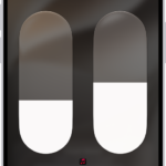 The volume screen in Control Center showing the volume level for two pairs of AirPods. Below the volume indicator on the left is the Listening Mode button, indicating that Transparency mode is on. Below the volume indicator on the right is the Listening Mode button, indicating that Transparency mode is on.