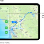 A map with several possible routes for driving directions between My Location and a destination.