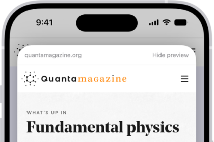 A preview of a website followed by a list of possible actions: Open, Open in New Tab, Open in Tab Group, Download Linked File, and Add to Reading List.