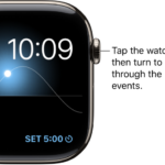 The Solar Graph watch face displays the day, date, and current time, which can't be modified. A Timer complication appears at the bottom right. Tap the watch face, then turn the Digital Crown to move the sun in the sky to dusk, dawn, zenith, sunset, and darkness.