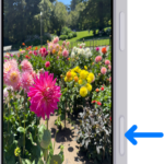 An arrow points to the location of the Camera Control on the side of iPhone.