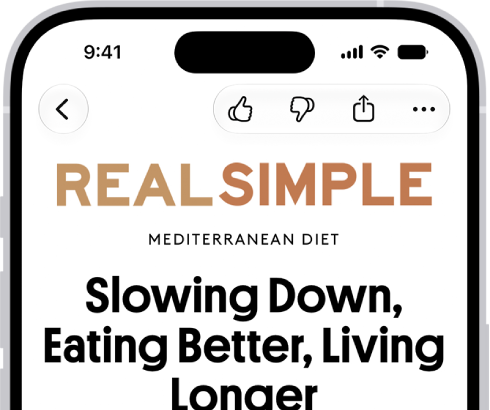 A news story in the News app. In the tabs across the bottom, Today is selected.