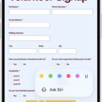 A fillable PDF form with options to highlight and underline text.