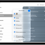 The Share Contact window in the Contacts app.