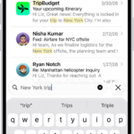 Search results in the Mail app.