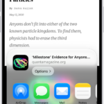 In Safari, the Share button on a webpage has been tapped, revealing a list of options, including Add to Reading List.