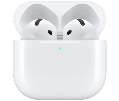 AirPods 5 in their charging case.