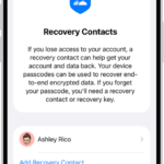 The Add Recovery Contact screen.