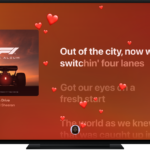 The Sing app on an Apple TV screen