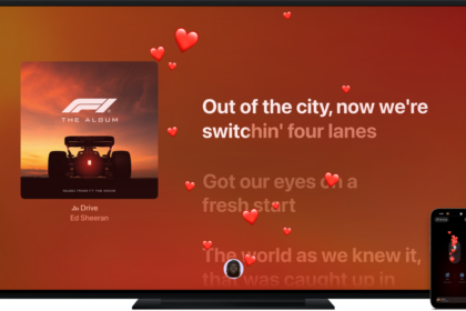 The Sing app on an Apple TV screen