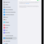 The Tracking screen, with a setting to control whether apps can ask to track you across websites or apps owned by other companies.