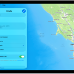 The Maps app showing the Details screen with options to set an address as home, work, or school.