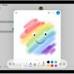 The canvas for drawing in Messages.