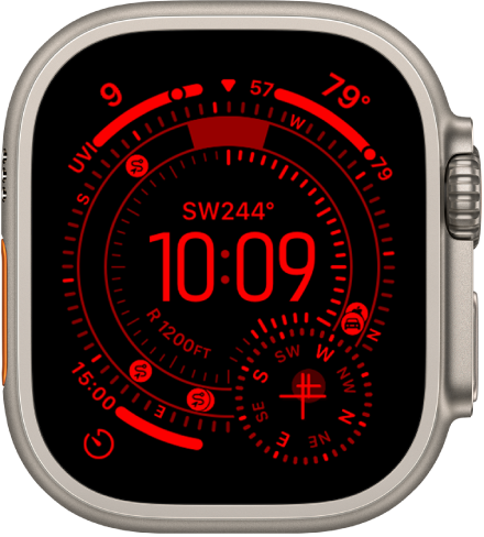 The Waypoint watch face with night vision display.
