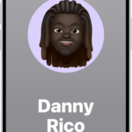 A NameDrop screen showing the user's name and number. Below it are buttons to Receive Only or Share.