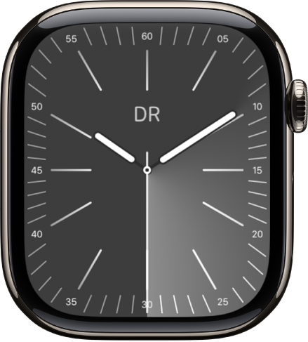 The Solar Analog watch face with the date at the top middle and a Messages complication below.
