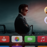 Apple TV screen showing the profiles tab in Control Center.