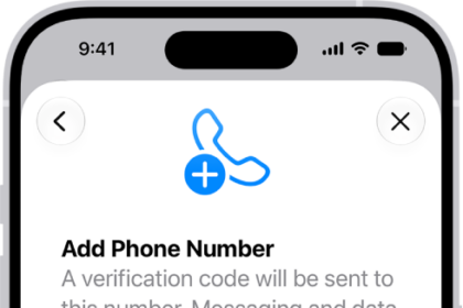 The Add Phone Number screen in Settings.