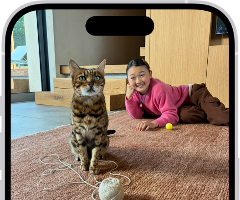 A photo is open in the Photos app. The bottom half of the screen shows photo information including, the date and time the photo was taken, the filename, and the iPhone model and camera settings.