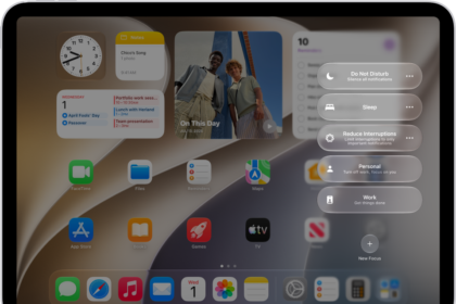 Control Center showing the Focus options, with buttons for setting the duration of the Focus options.
