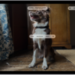 The Photos app is open to a photo of a dog. The dog is selected, and the option Add Sticker is available in the menu above.