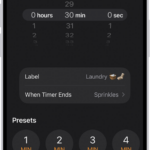 A screen for adding a timer, with settings to set a timer, and a button to start a recently created timer.