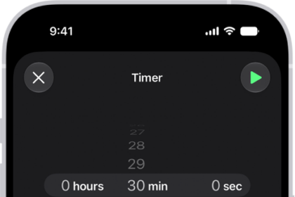 A screen for adding a timer, with settings to set a timer, and a button to start a recently created timer.