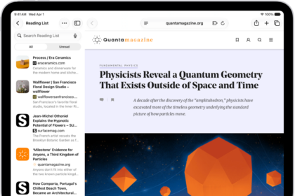 In Safari, the Reading List is open in the sidebar on the left and displays a list of websites saved to the Reading List.