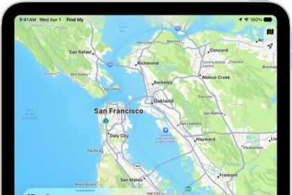 A Find My screen showing an iPad.