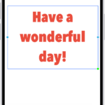 A Freeform board showing a text box selected and the text formatting tools below it.
