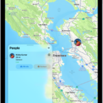A Find My screen showing a friend's location