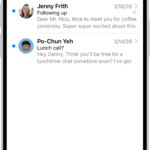 The Inbox, showing a list of messages. Above the list of messages is the label Filtered by Focus, and to the right of that it says Turn Off.