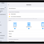 Messages Notification settings in Settings.