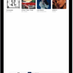 The Albums tab, showing the MiniPlayer near the bottom. The MiniPlayer shows the title of the song that's playing.
