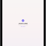 A screen that prompts you to use Touch ID to unlock your journal