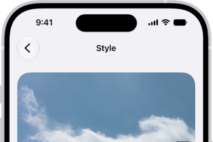 An iPhone showing an example of subtitles with a custom style.