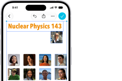 A Freeform board filled with a grid of photos. Several photos are selected, and the alignment and grouping tools appear above them.