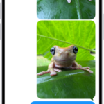 A Messages conversation with an audio message.