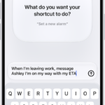A shortcut created with a description.