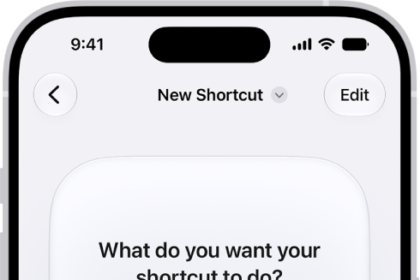 A shortcut created with a description.