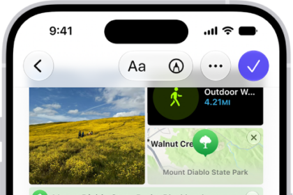 A screen in the Journal app for composing a journal entry.