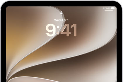 The iPad Lock Screen showing the time and date.